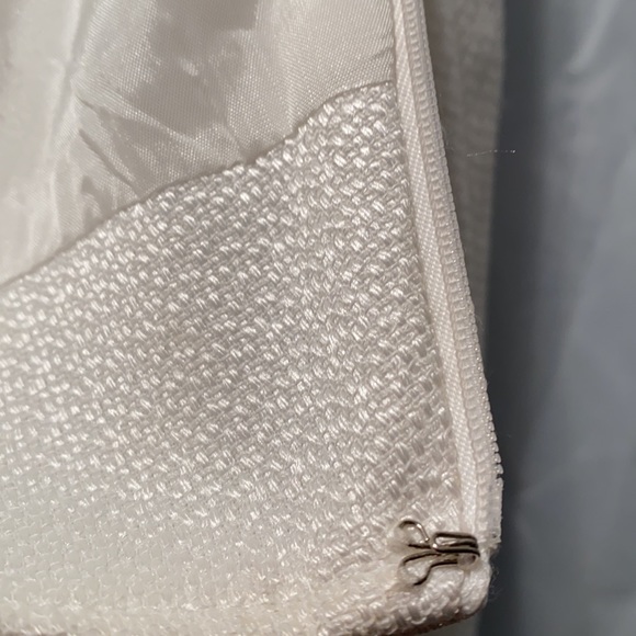 TAHARI ARTHUR S. LEVINE WHITE POLY BL SKIRT SZ 12 - Picture 11 of 13